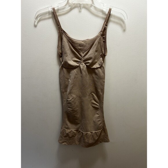 Spanx Assets Red Hot Label M Slip Dress Nude Beige Shapewear Thin Straps - Picture 1 of 3